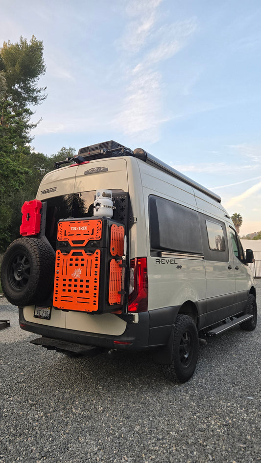 Tri-Trek OUTLAND PRO Sprinter Van Rear Storage Box Outland Pro Tril Orange