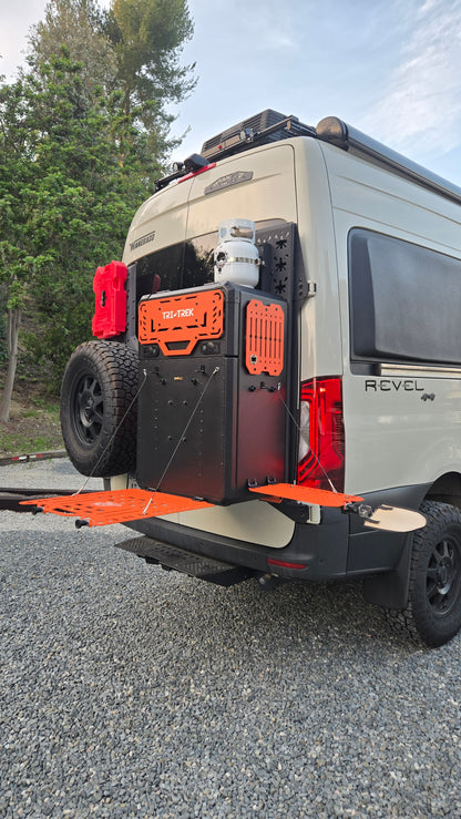 Tri-Trek OUTLAND PRO Sprinter Van Rear Storage Box Outland Pro Tril Orange