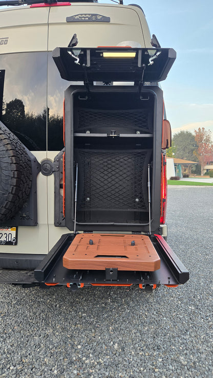 Tri-Trek OUTLAND PRO Sprinter Van Rear Storage Box Outland Pro Tril Orange