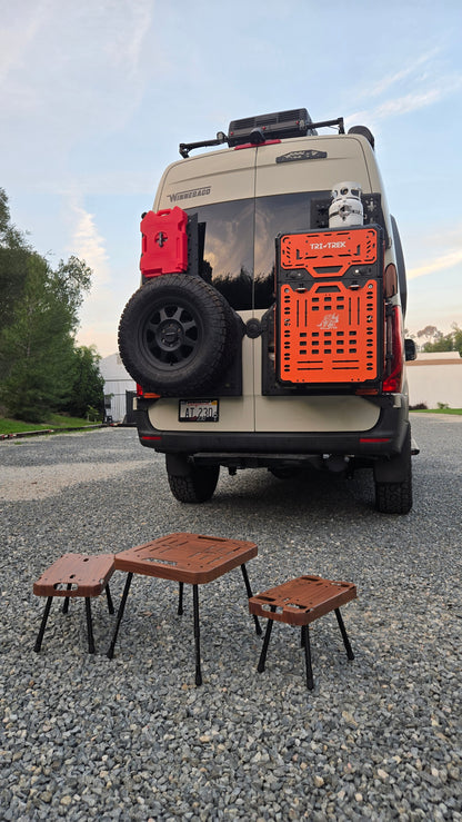 Tri-Trek OUTLAND PRO Sprinter Van Rear Storage Box Outland Pro Tril Orange